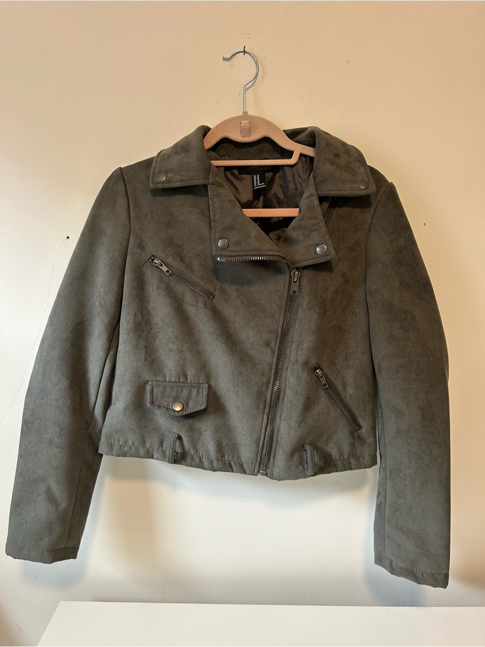 Forever 21 Olive Green Moto Jacket
